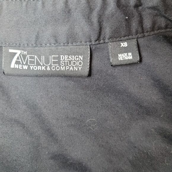 7th Avenue NY&CO size XS black Long sleeve collared shirt - Picture 3 of 7